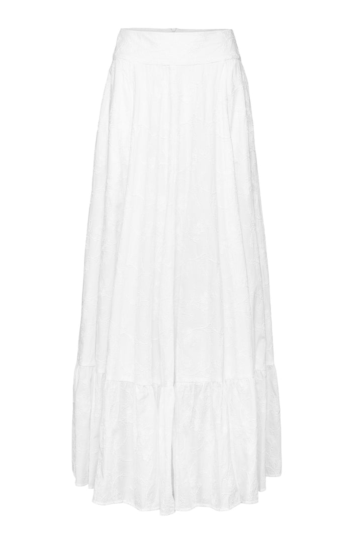 Ada Maxi Skirt White Embroidery
