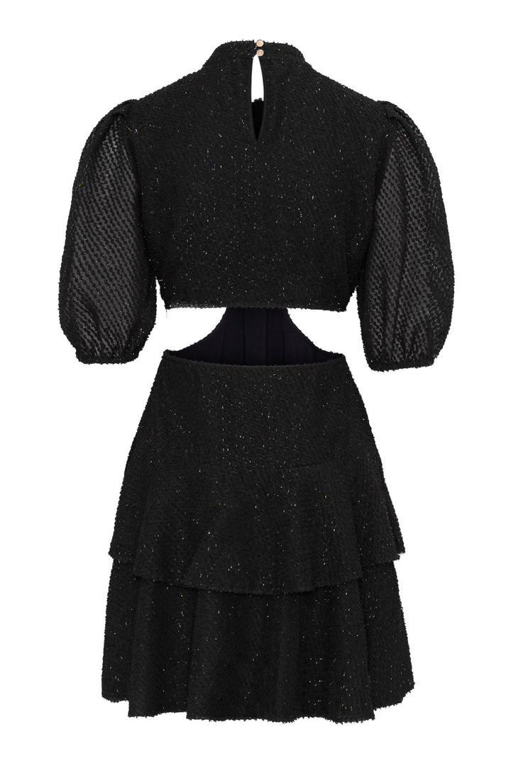 Hanna Mini Dress Black Glitter Dots