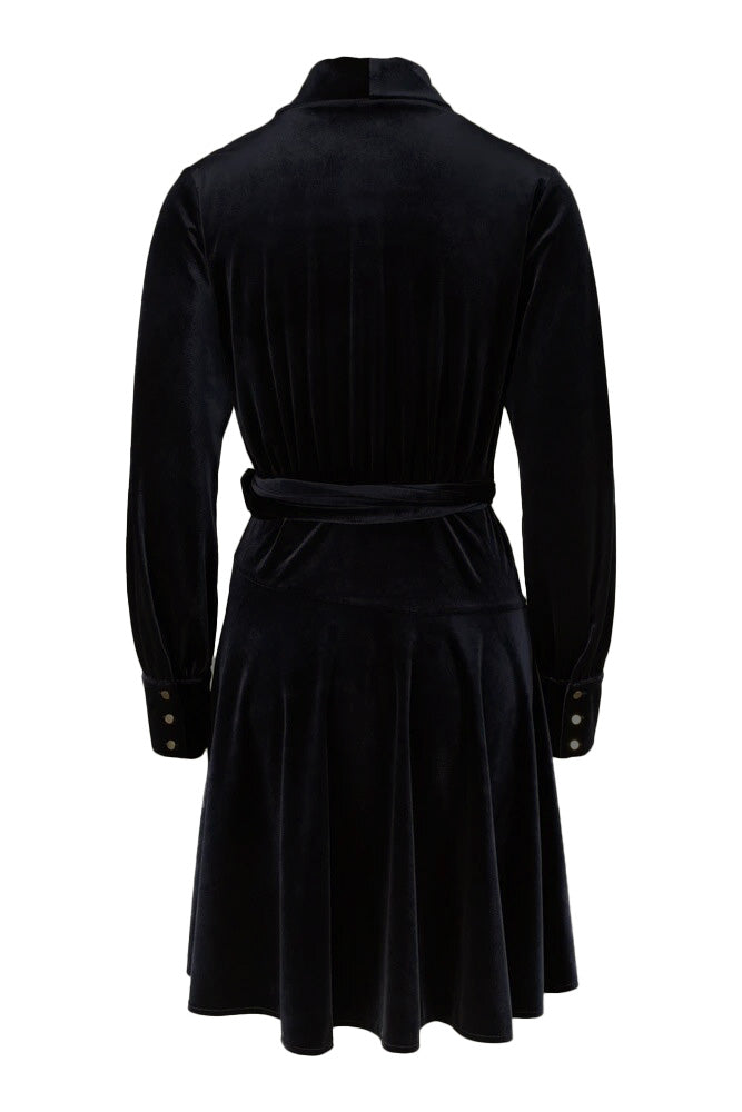 Iza Mini Dress Black Velvet