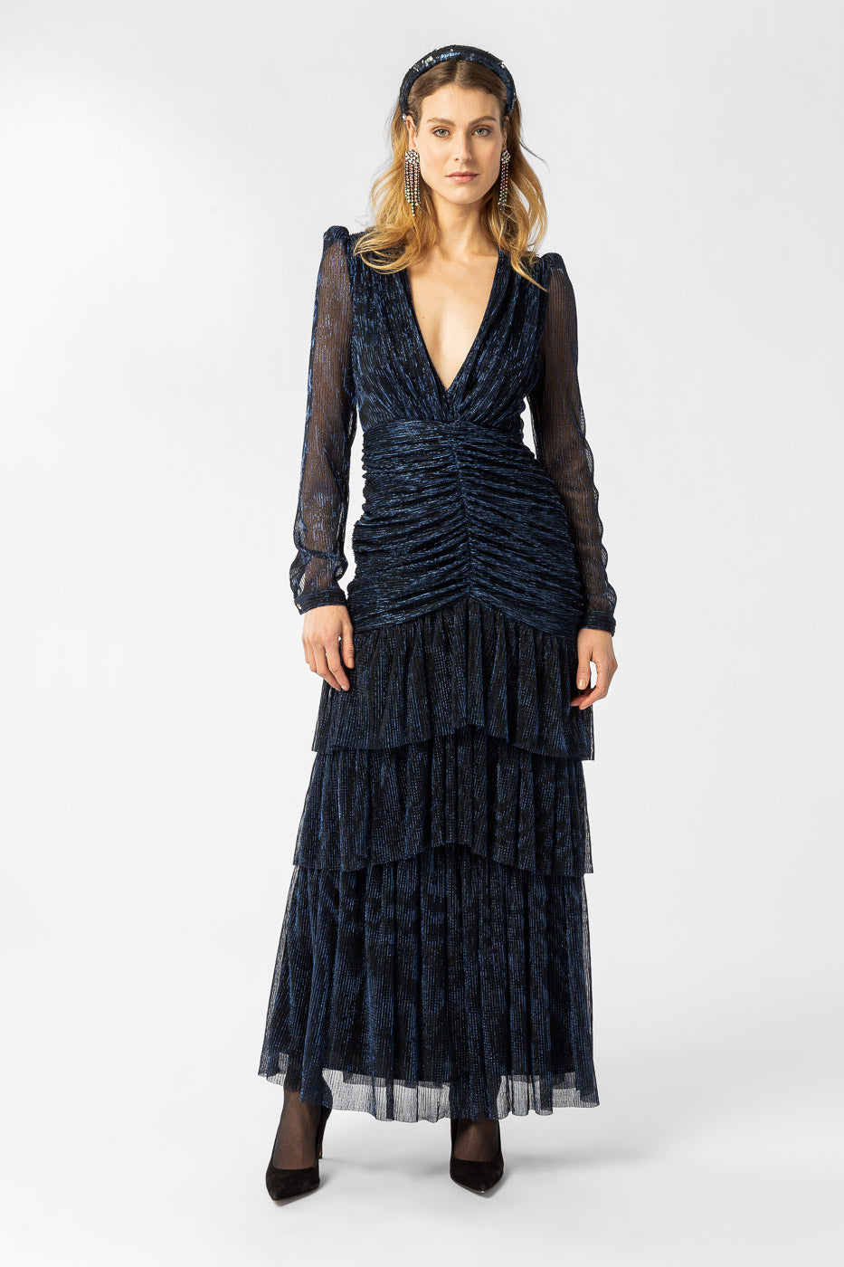 Jenna Maxi Dress Blue Glitter