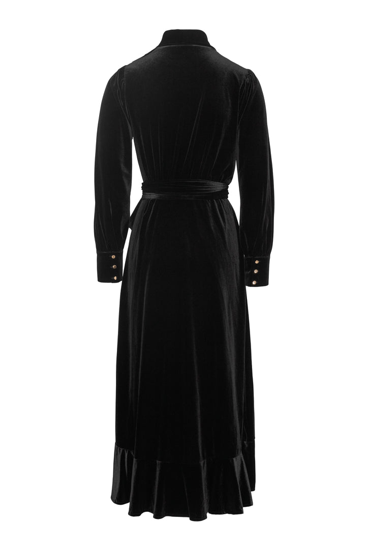 Iza Midi Dress Black Velvet