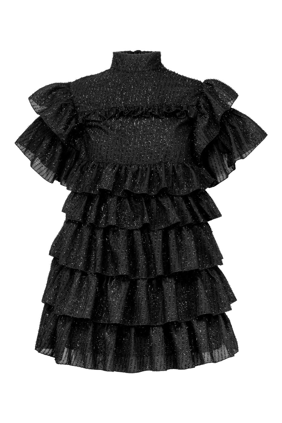 Majesty Mini Dress Black Glitter