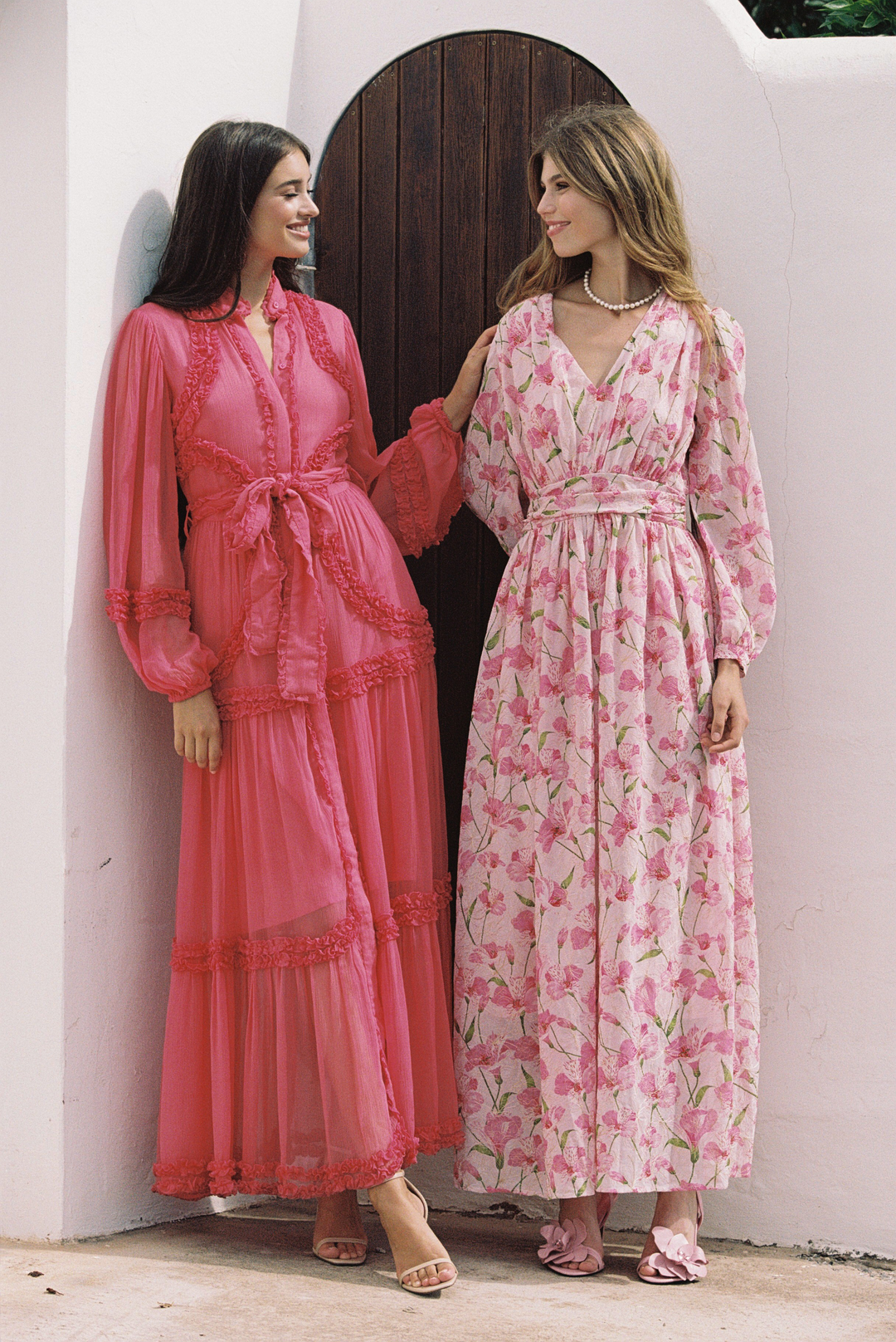 Hira Maxi Dress Pink Hollyhock