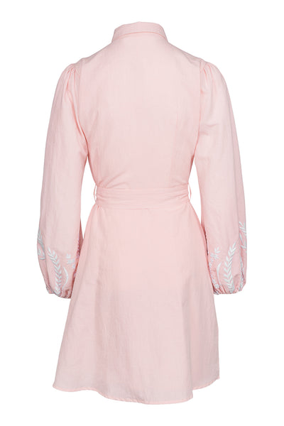 Berta Dress Light Pink w Embroidery