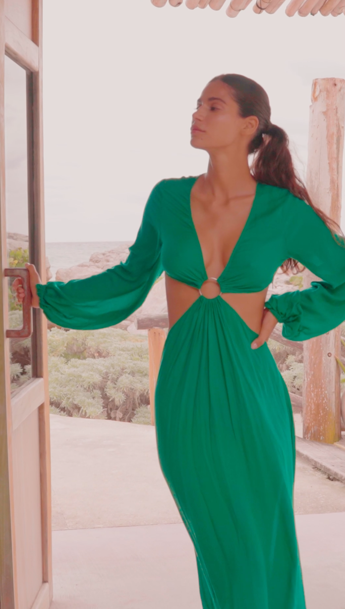 Faye Maxi Dress Emerald Green